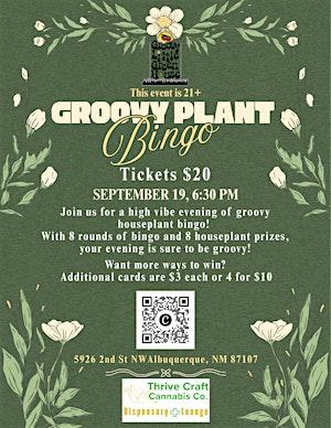 Groovy Plant Bingo | 5926 2nd St NW