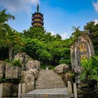 Beautiful pagoda in Longhua park