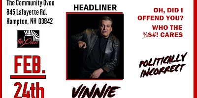 Vinny Favorito Stand-up Comedy Show | The Community Oven, 845 Lafayette Road, Hampton, NH, USA