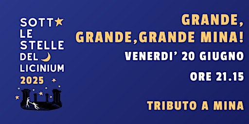 GRANDE, GRANDE, GRANDE MINA! | Teatro Licinium