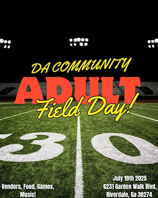 Vendor Slot For Adult Field Day | Southern Crescent Stadium