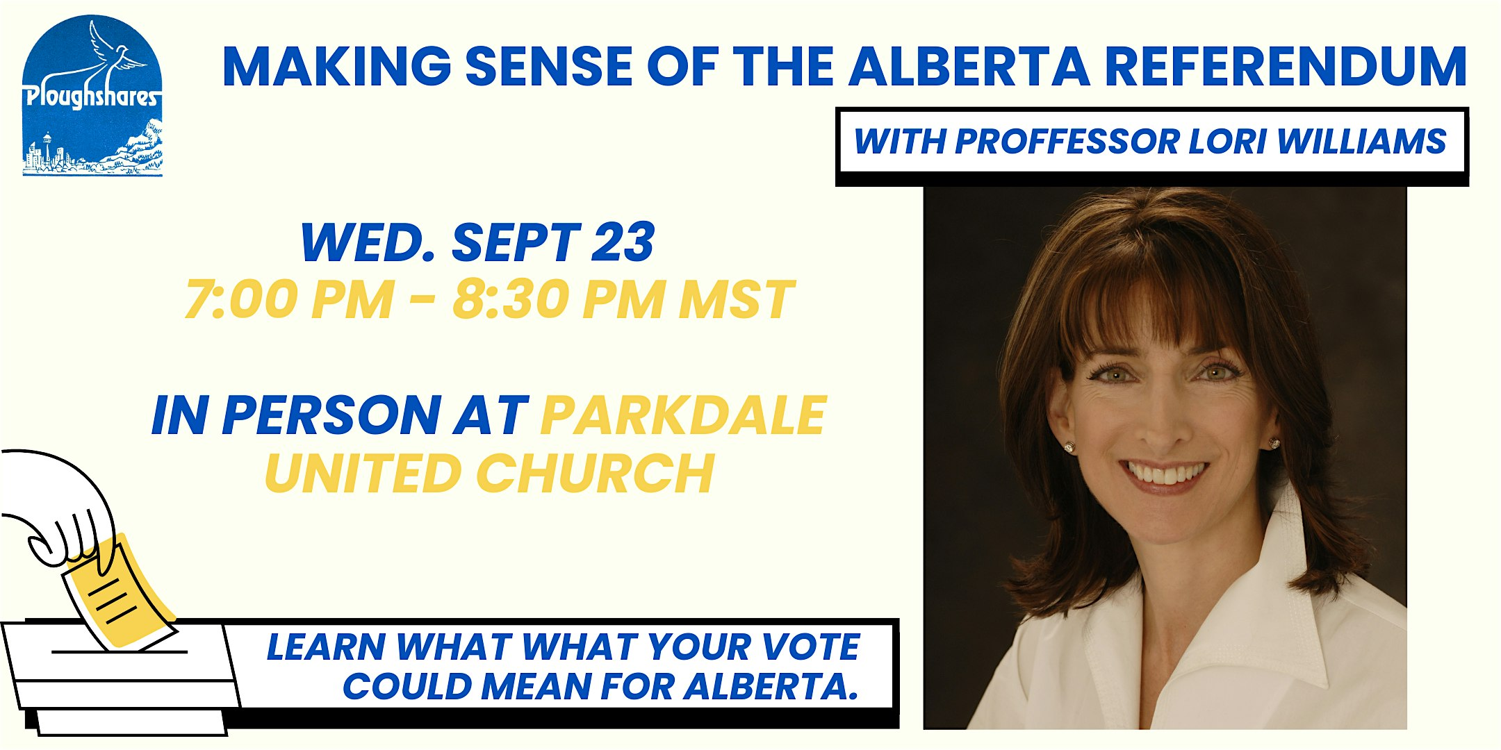 Making Sense of the Alberta Referendum with Dr. Lori Williams | Parkdale United Church