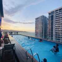 city centre hotel with rooftop sunset view