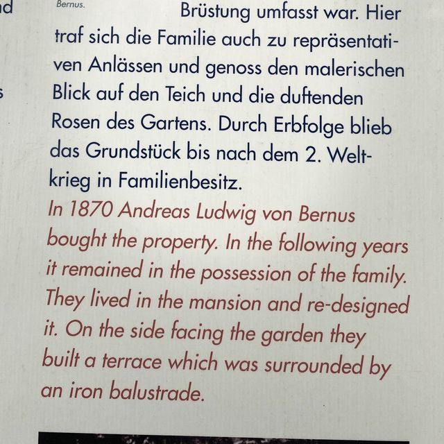 Bernus Park and its History 