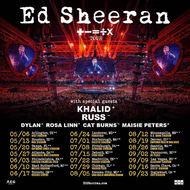 艾德演唱會 Ed Sheeran 2024 里斯本站｜世界巡迴演唱會 +–=÷× Tour | Parque Urbano do Tejo e do Trancão