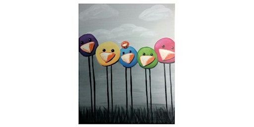Have some fun with these "Silly birds" at Cool River, with this fun paint and sip painting event. | Cool River Pizza & Taphouse