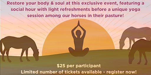 Sunset Yoga at Equine Connection Center ‍☀️ | Equine Connection Center