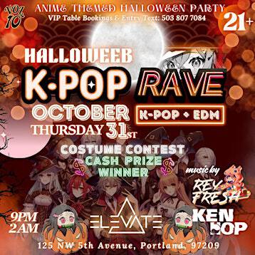 Ken Hop Presents KPop Halloween Edition At Elevate Nightclub Anime Theme With Cash Prizes!! | 125 NW 5th Ave