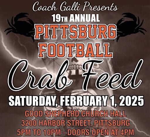 19th Annual Pittsburg Football Crab Feed | Church of the Good Shepherd