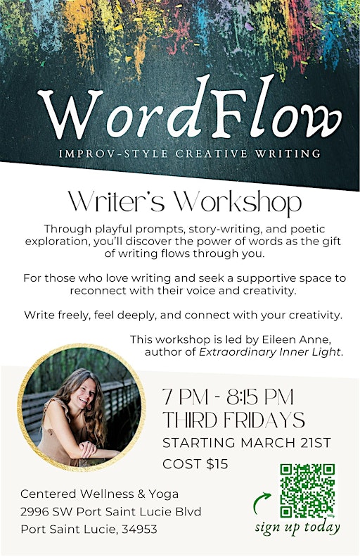 Word Flow: Creative Writing Workshop | Centered Wellness and Yoga
