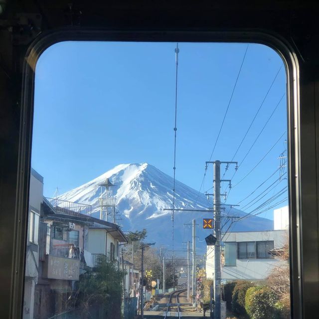 河口湖火車🚞站富士山🗻零死角