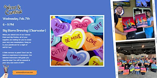 Clearwater Paint Party – Candy Hearts | Big Storm Brewing Tap Room - Clearwater