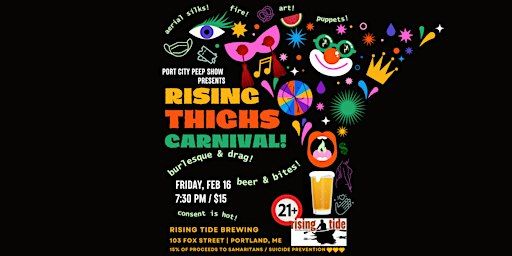 Rising Thighs! A Winter Carnival of Beer, Burlesque, & Variety | Rising Tide Brewing Company