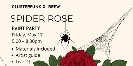 Spider Rose Paint Night | Brew Coffee and Beer House