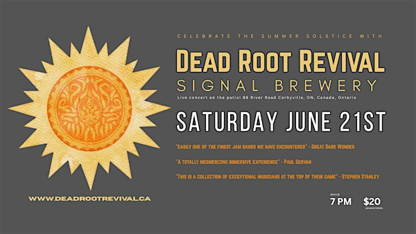 Summer Solstice Celebration : Dead Root Revival Live at Signal Brewing | Signal Brewery