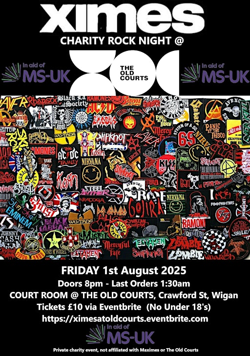 Ximes @ The Old Courts - Charity Rock Night | The Old Courts, Crawford Street, Wigan, UK