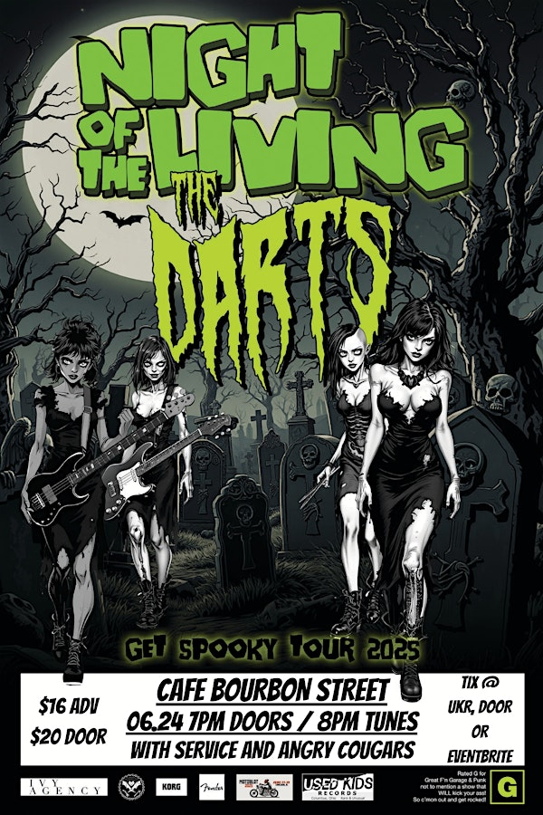 THE DARTS w/ Service & Angry Cougars | Cafe Bourbon Street