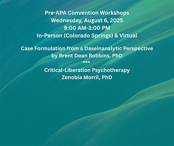 Rocky Mt. Humanistic Counseling & Psych Assoc. Pre-convention Workshops | 1767 S 8th St