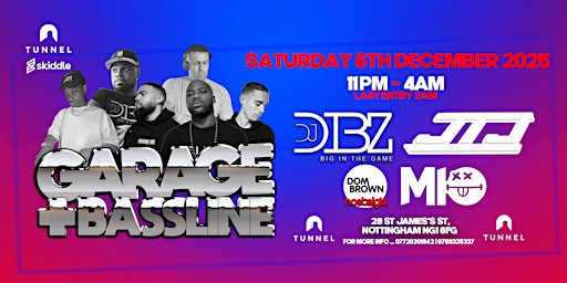 4Play Presents: Garage & Basslines | Tunnel Club