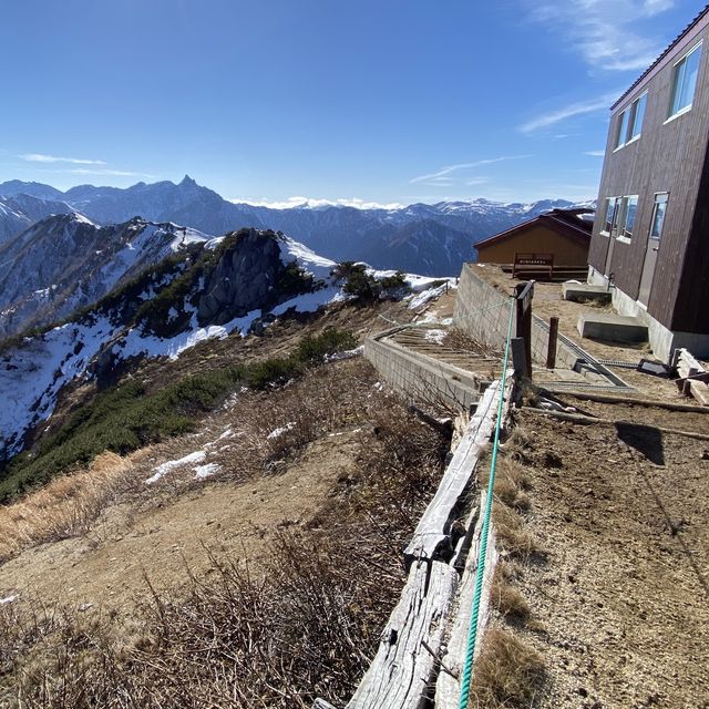 燕山荘からみた北アルプスの山々