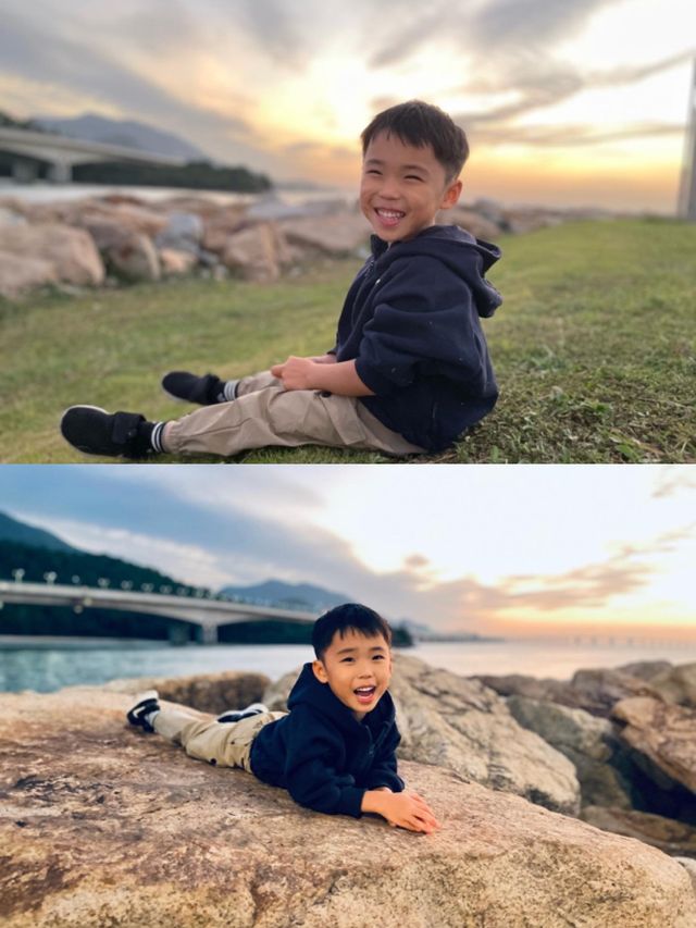 香港最美的日落！打卡拍照必去景點～無邊際日落海景飛機在頭上飛過！