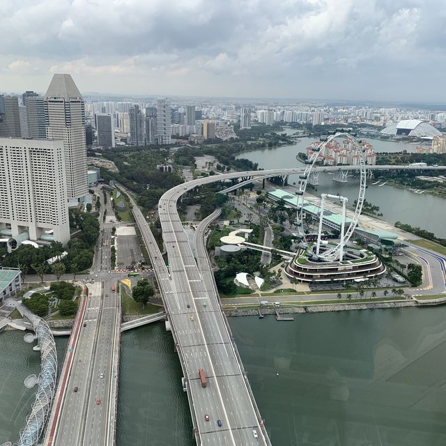 Vantage point of Singapore skyline 