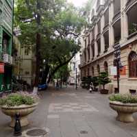Walking through a European town in China