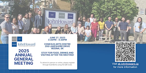 2025 John Howard Society of Saskatchewan Annual General Meeting | 200 Lakeshore Dr