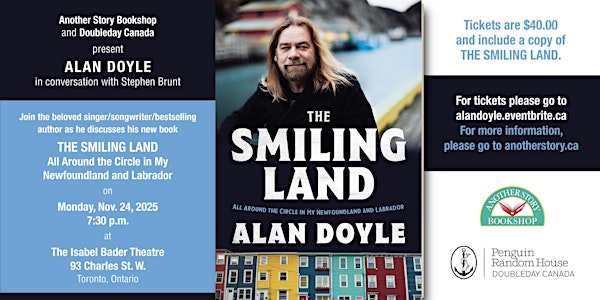 Alan Doyle Toronto book launch "The Smiling Land" | Isabel Bader Theatre