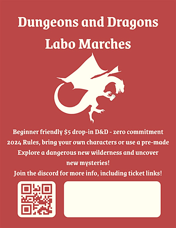 Dungeons and Dragons: Labo Marches (4th November '25) | Labo Coffee YEG