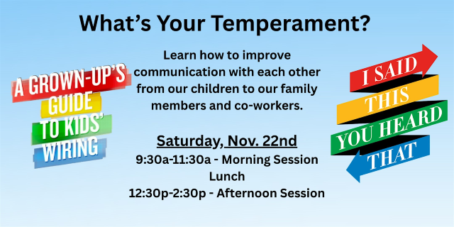 What's  Your Temperament? Improve Communication with Youth, Co-Workers, etc | Perinton Presbyterian Church