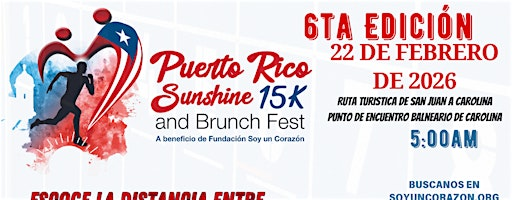Puerto Rico Sunshine 15K and Brunch Fest (Escoge 15K, 10K o 5K) | Calle Balneario