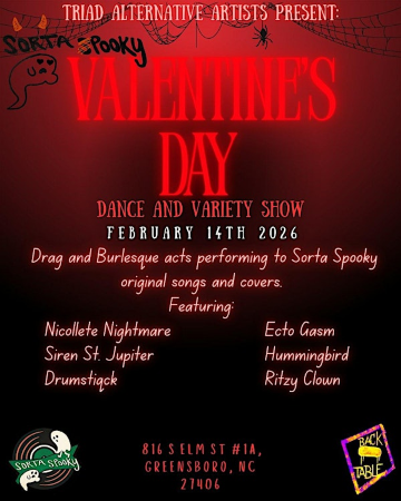 Valentine’s Day w/ Sorta Spooky , DJ Ritzy Clown & more! | Back Table