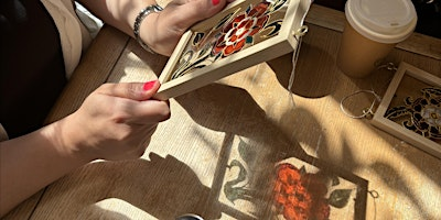 Floral glass painting | Shrewsbury Library