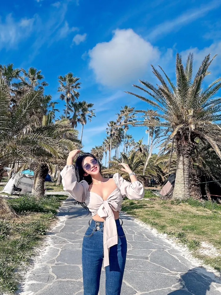 해외느낌 캠핑성지 🏕야자수로 가득한 제주곽지해수욕장