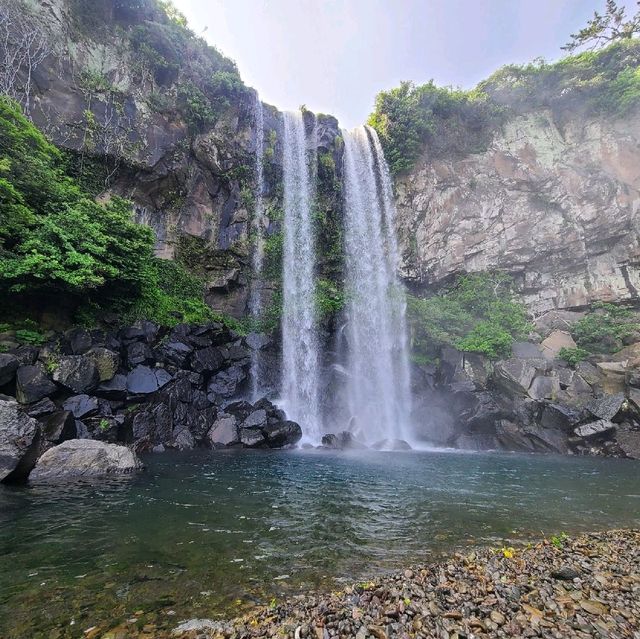 봄여행 제주 정방 폭포 보기