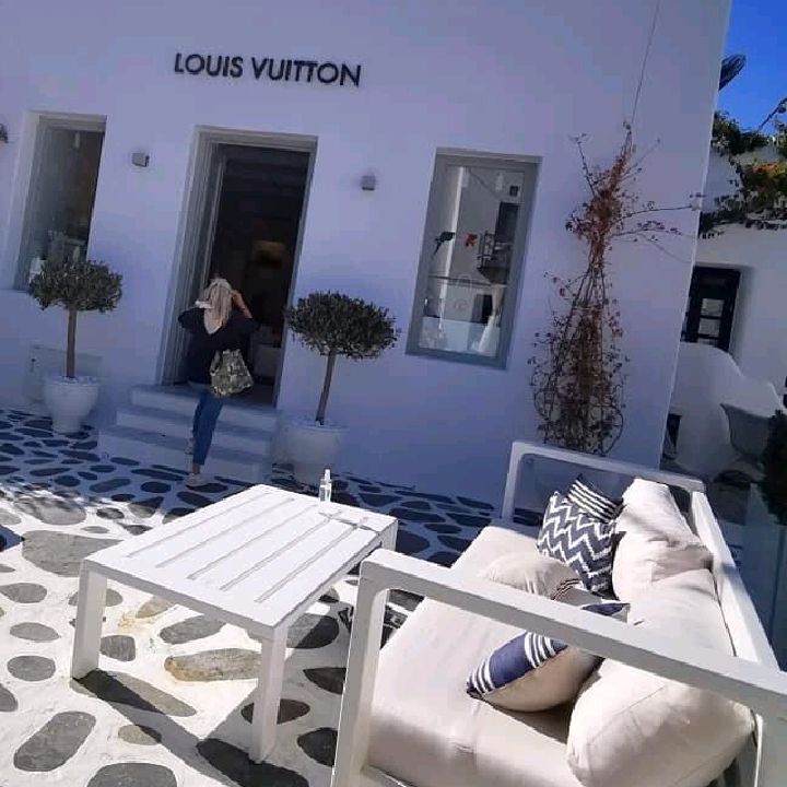 Louis Vuitton In Mykonos Town Greece Stock Photo - Download Image
