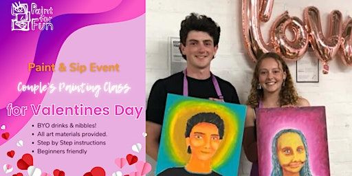 Paint And Sip: Couple's Painting Class for Valentine's Day Melbourne | Paint for Fun