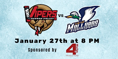 HUDSON VALLEY VIPERS vs NORFOLK MALLARDS | McCann Ice Arena, Civic Center Plaza, Poughkeepsie, NY, USA