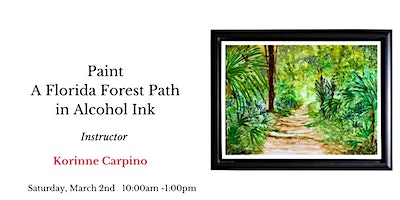 Learn to Paint Florida Forest Path in Alcohol Ink | Artisans