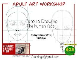 Adult art workshop, how to draw the face | Cherry Street Pier, North Christopher Columbus Boulevard, Philadelphia, PA, USA