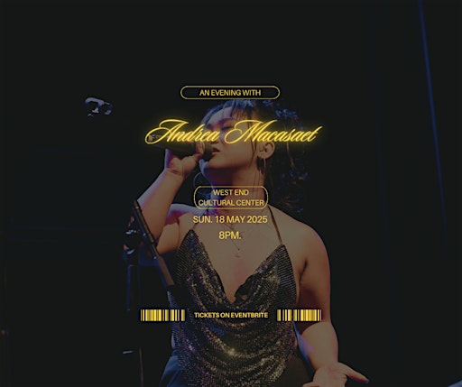 An Evening With Andrea Macasaet | West End Cultural Centre, Ellice Avenue, Winnipeg, MB, Canada