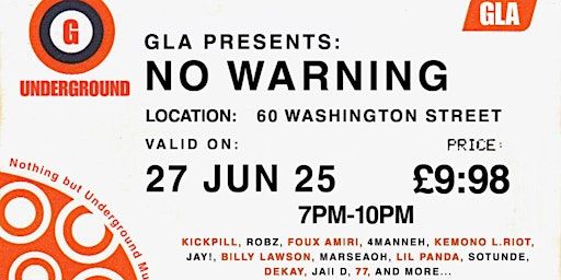 NO WARNING: Presented by GLA | GLA Recording Studios