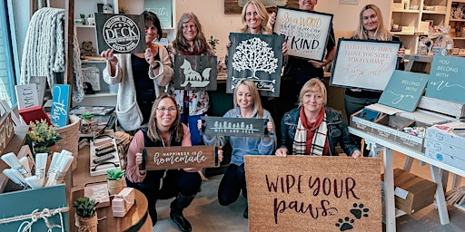 Sip & Paint Wood Sign, Serving Tray, Welcome Sign & other projects | Rustic Chalk Decor