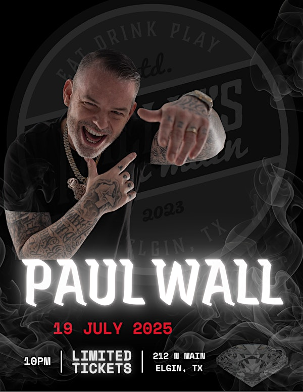 Paul Wall at Millie's on Main | Millie's on Main, North Main Street, Elgin, TX, USA