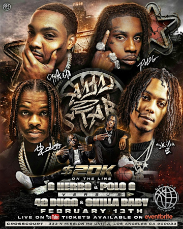 POLO G & G HERBO vs 42DUGG & SKILLA BABY - ALL STAR WEEKEND TAKEOVER | Crosscourt