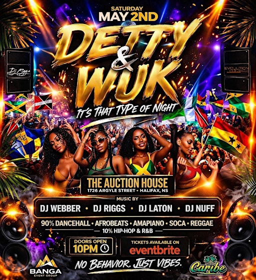 DETTY & WUK - Afro/Caribbean party experience | Halifax | The Auction House