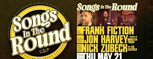 Songs In The Round - Frank Fiction, Jon Harvey, Nick Zubeck & Liv Cazzola | Crown & Press — A Julia Veenstra Gallery and Café
