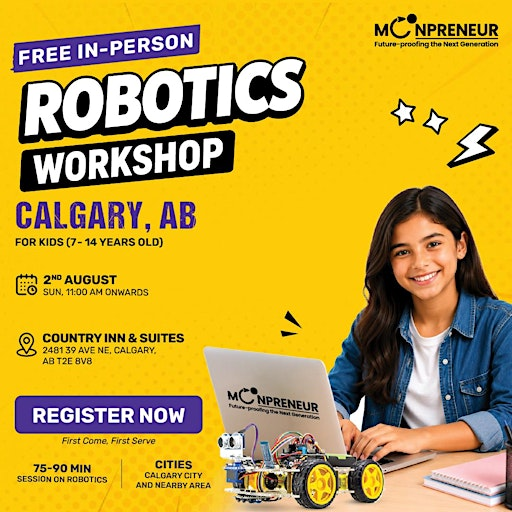 Free In-person Robotics Class in Calgary, AB for Kids Ages (7-14 Years) | Country Inn & Suites by Radisson, Calgary-Northeast