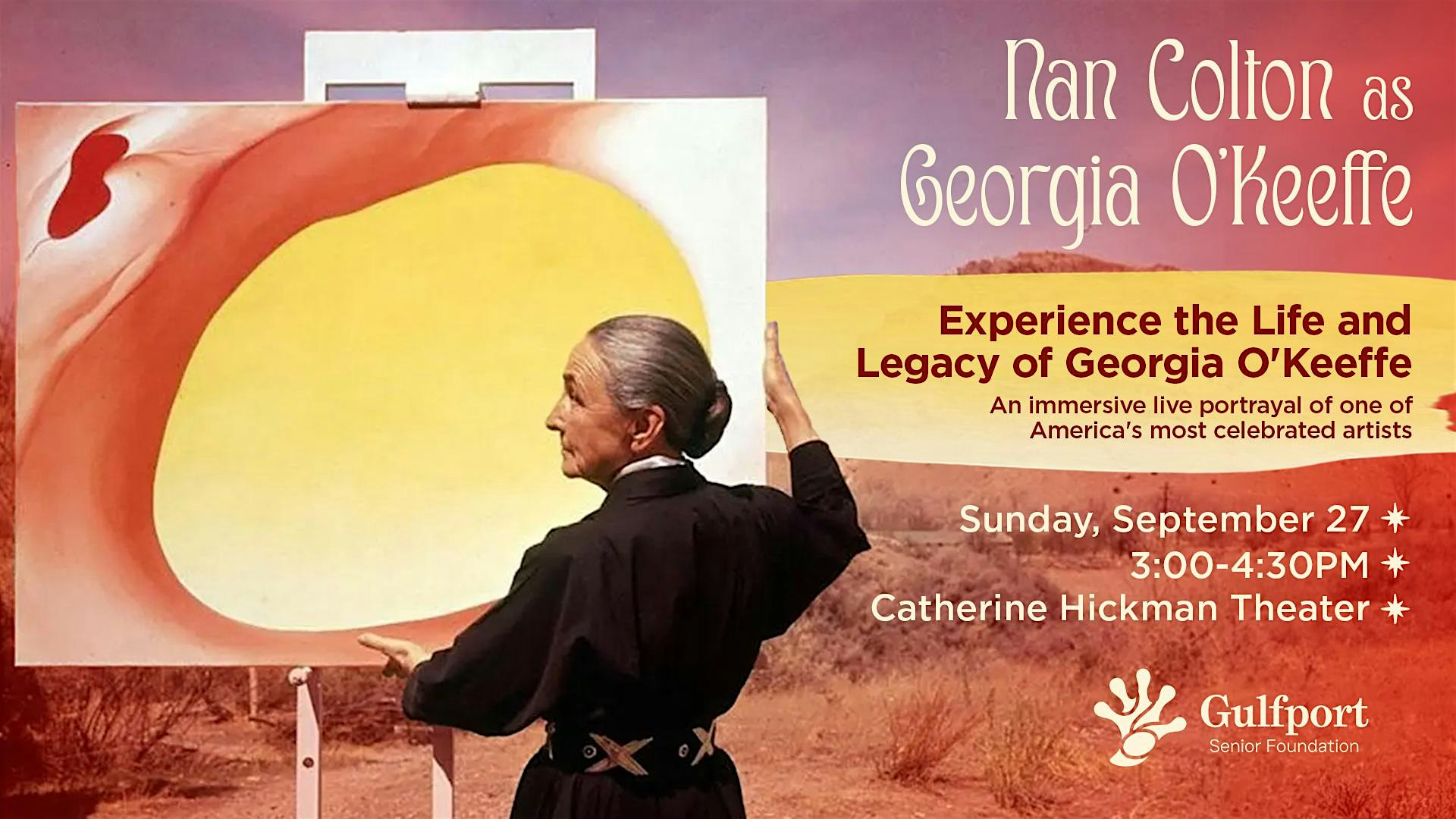 Nan Colton as Georgia O'Keeffe | Catherine Hickman Theater
